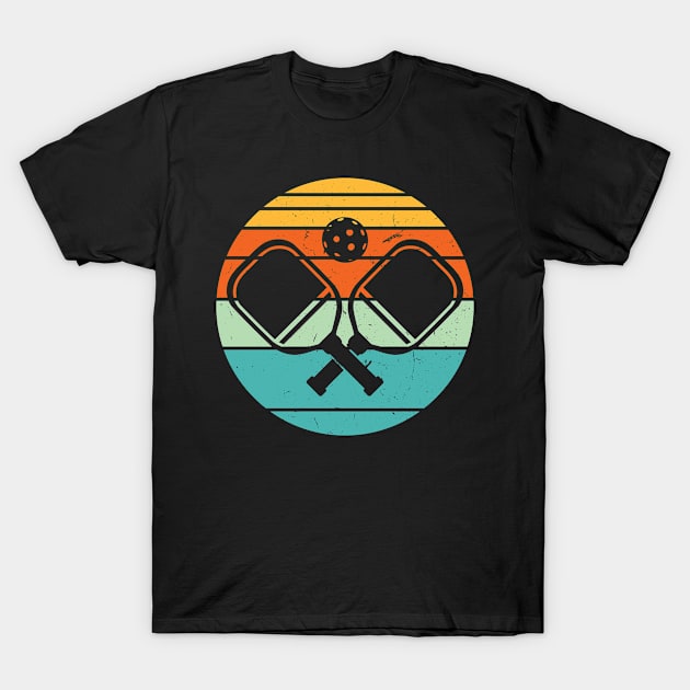 Pickleball Sunset retro vintage look for T-Shirt by Peco-Designs